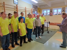 Podziękowanie dla Tomasza Porweta w DPS w Łagiewnikach.