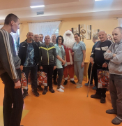 Odwiedziny Świętego Mikołaja w DPS w Łagiewnikach.