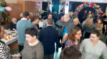 Mieszkańcy Domu na zabawie karnawałowej w DPS w Zborowie.
