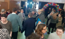 Mieszkańcy Domu na zabawie karnawałowej w DPS w Zborowie.