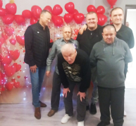 Udział mieszkańców Domu w zabawie walentynkowej.