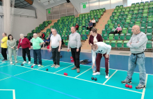 Mieszkańcy Domu podczas Turnieju Boccia w Pińczowie.