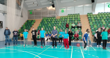 Mieszkańcy Domu podczas Turnieju Boccia w Pińczowie.