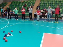 Mieszkańcy Domu podczas Turnieju Boccia w Pińczowie.