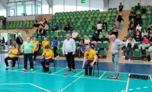 Mieszkańcy Domu podczas Turnieju Boccia w Pińczowie.