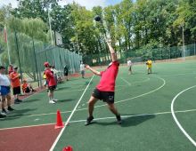 Nasi mieszkańcy na olimpiadzie lekkoatletycznej w DPS w Zgórsku.