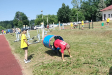 Nasi mieszkańcy na olimpiadzie lekkoatletycznej w DPS w Zgórsku.