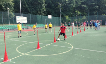 Nasi mieszkańcy na olimpiadzie lekkoatletycznej w DPS w Zgórsku.