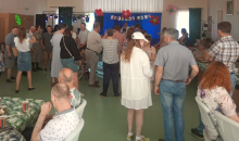 Mieszkańcy Domu na spotkaniu sobótkowym w DPS w Zborowie.