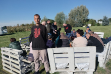 Mieszkańcy na spotkaniu integracyjnym w Pińczowie.